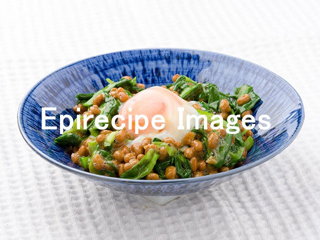 ニラ納豆温玉
