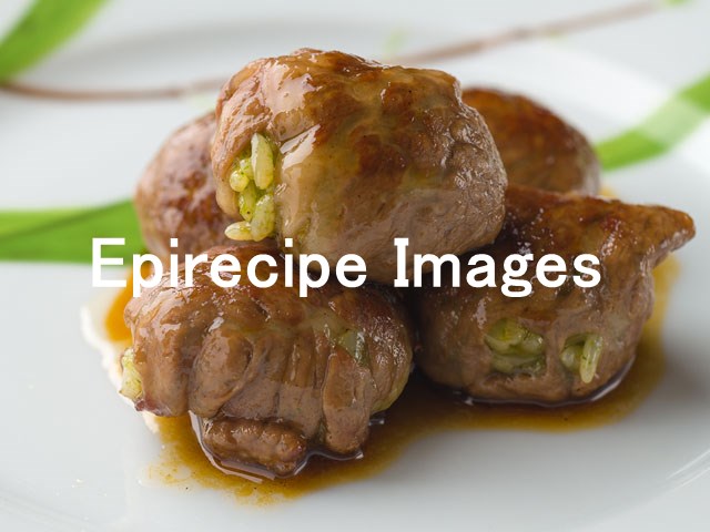 パクチーご飯の牛肉巻き